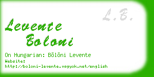 levente boloni business card
